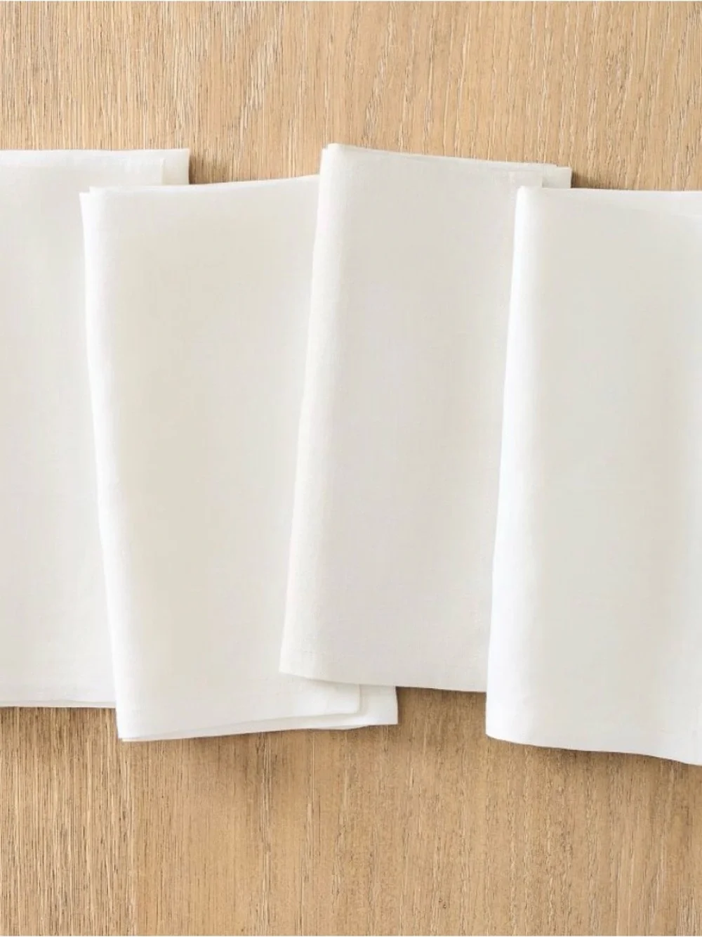 European Linen Napkins White Linen Set of 4